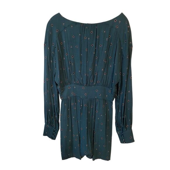 Free People LS Button Front Romper L - Picture 3 of 10